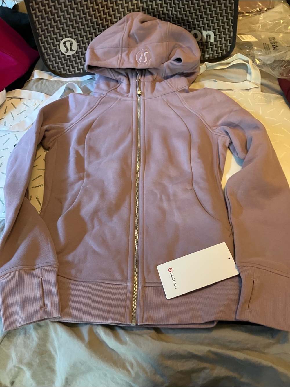 NWT Lululemon Scuba Full-Zip Hoodie, Sz 8, Lotus Lavender